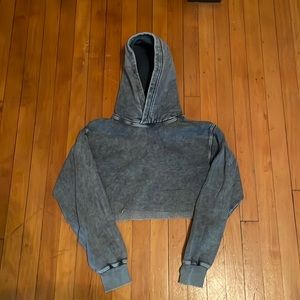 TNA Perfect Hoodie Crop Deep Indigo Sz S